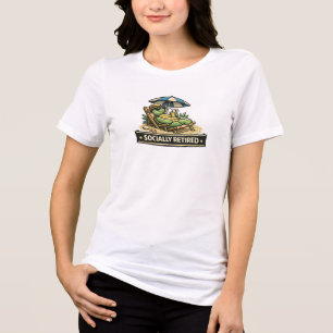Sozial Ruheständler Lustiges T-Shirt mit entspannt Tri-Blend Shirt
