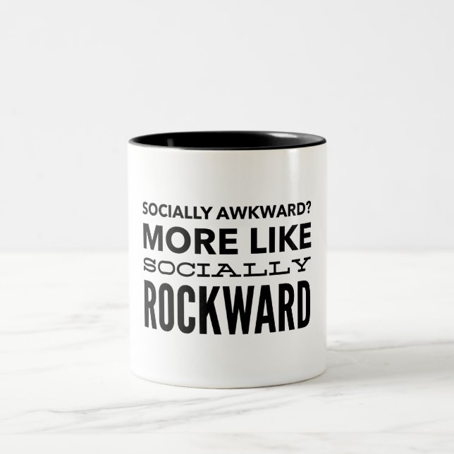Sozial ungeschickt? zweifarbige tasse (Mittel)