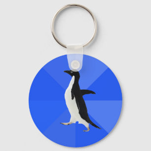 Sozial ungeschickter Pinguin ("fertigen Sie" Schlüsselanhänger