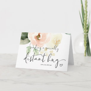 Sozial weit entfernte Versendung einer "Hug Quaran Karte