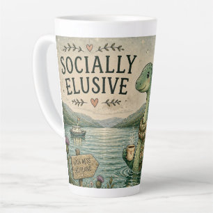 Sozial zurückhaltende Nessie gemütliche Kryptid Lo Milchtasse