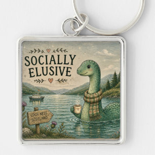 Sozial zurückhaltende Nessie gemütliche Kryptid Lo Schlüsselanhänger