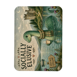 Sozial zurückhaltende Nessie gemütliches Kryptid L Magnet