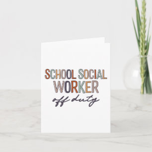Sozialarbeiter am letzten Schultag arbeitslos Karte
