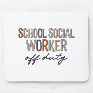 Sozialarbeiter am letzten Schultag arbeitslos Mousepad