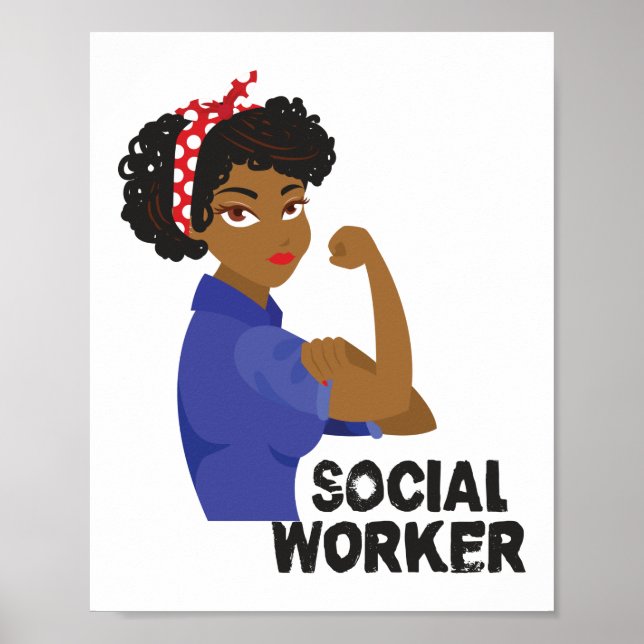 Sozialarbeiter Black Rosie The Riveter Poster (Vorne)