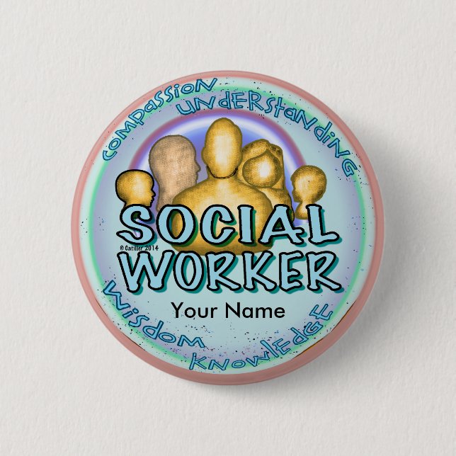 Sozialarbeiter Button (Vorderseite)