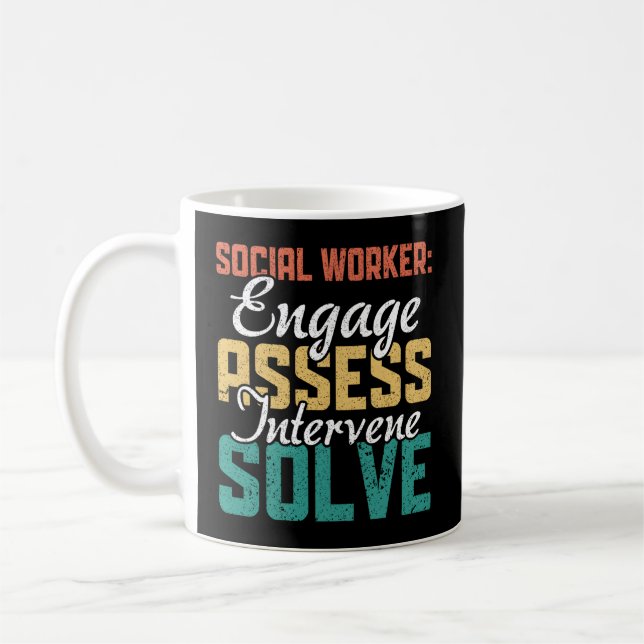 Sozialarbeiter-Endempfänger bewerten Interventions Kaffeetasse (Links)
