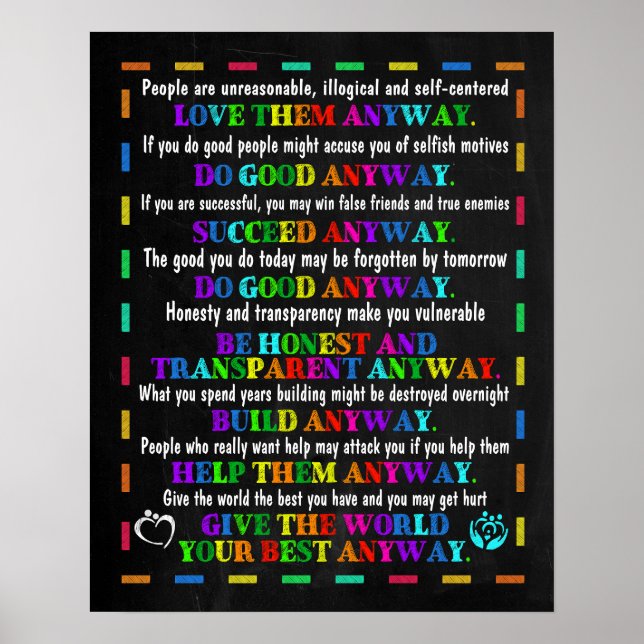 Sozialarbeiter geben der Welt das Beste auf jeden  Poster (Vorne)