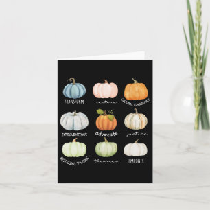 Sozialarbeiter Halloween Fall Pumpkin Erntedank Karte