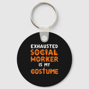 Sozialarbeiter Halloween Shirt Funny Social Work Schlüsselanhänger