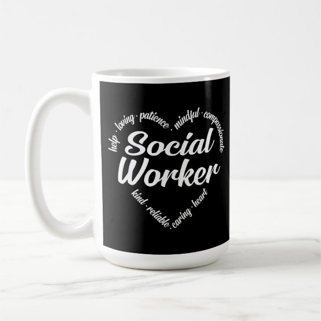 Sozialarbeiter Herzwolke Kaffeetasse (Links)