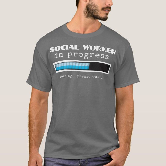 Sozialarbeiter im Progress MSW Masters Abschluss T-Shirt (Vorderseite)