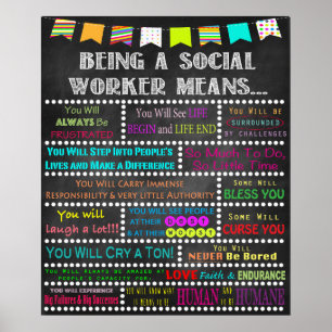 Sozialarbeiter Inspiration Art Poster
