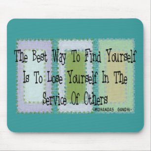 Sozialarbeiter (Mahandas Gandhi Zitat) Mousepad