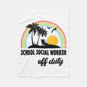 Sozialarbeiter ohne Arbeit Regenbogen Ende des Sch Fleecedecke
