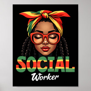 Sozialarbeiter Soziale Arbeit Frauen Mädchen Schwa Poster
