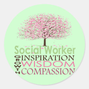 Sozialarbeiter-Spenden Runder Aufkleber