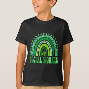 Sozialarbeiter St Patricks Day Cute Regenbogen Soz T-Shirt