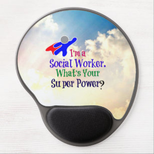 Sozialarbeiter-Superheld Gel Mousepad