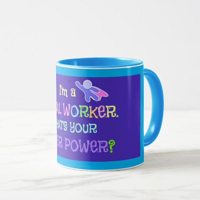 Sozialarbeiter, Superheld, Tasse (VorderseiteRechts)