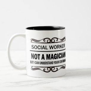 Sozialarbeiter-Tasse Zweifarbige Tasse