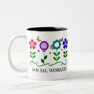 Sozialarbeiter Zweifarbige Tasse