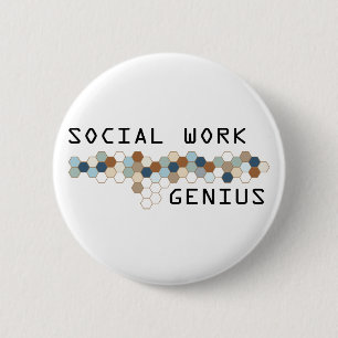 Sozialarbeits-Genie Button