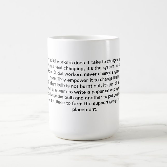 Sozialarbeits-Tasse IV Kaffeetasse (Mittel)