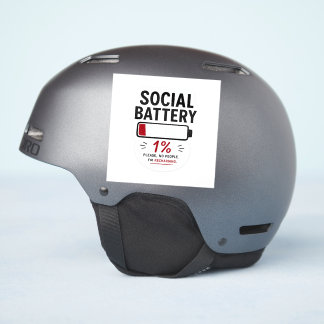 Sozialbatterie Niedrig Kleiner individueller Vinyl Aufkleber