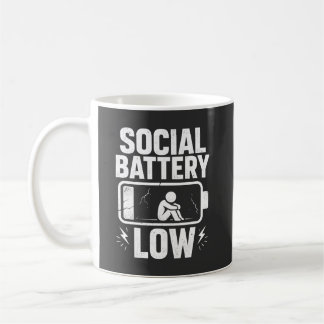Sozialbatterie Niedrig Warnung Kaffeetasse