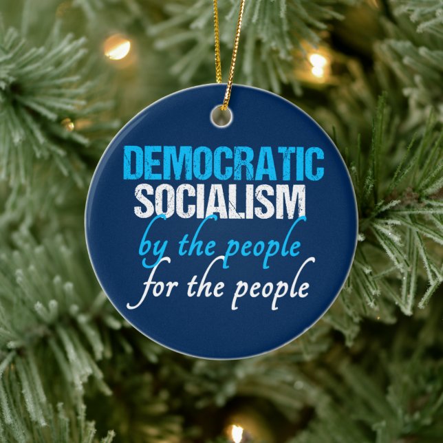 Sozialdemokratie Demokratischer Sozialismus Weihna Keramik Ornament (Baum)