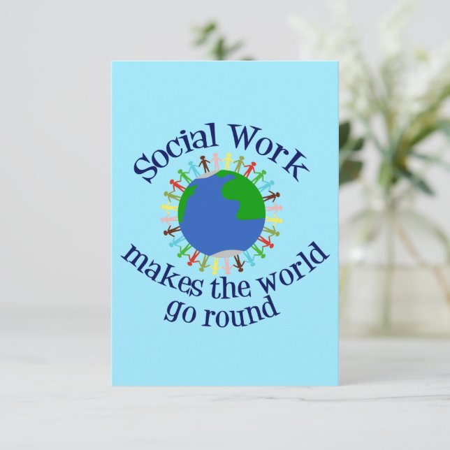 Soziale Arbeit Inspiration Weltkarte (Stehend Vorderseite)
