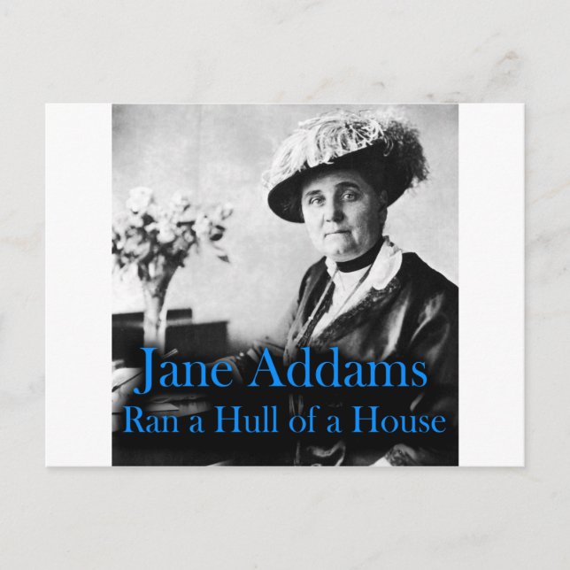 Soziale Arbeit: Jane Addams Ran a Hull eines Hause Postkarte (Vorderseite)
