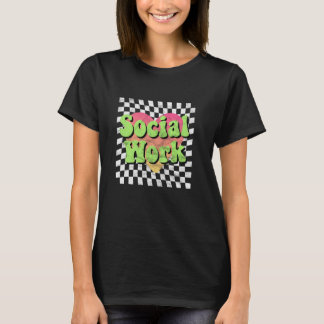 Soziale Arbeit Sozialarbeiter Liebhaber Herz Vinta T-Shirt