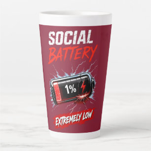 Soziale Batterie Extrem Niedrig – Lustiger Introve Milchtasse
