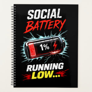 Soziale Batterie Fast Leer Lustiges Introvertierte Planer