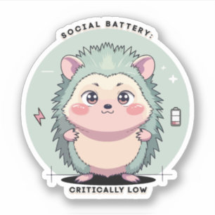 Soziale Batterie Kritisch Niedrig – Nachvollziehba Aufkleber