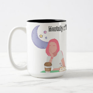 Soziale Batterie Leer Lustiger Introvertierter Auf Zweifarbige Tasse