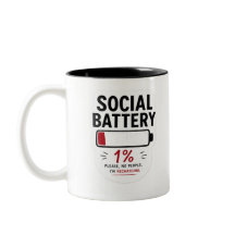 Soziale Batterie Leer Lustiger Introvertierter Auf