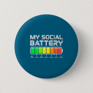 Soziale Batterie Niedrige Energie Antisozial Lusti Button
