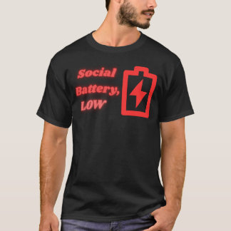 Soziale Batterie schwach Introvertiert Lustig Mini T-Shirt