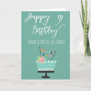 Soziale Distanz Alles Gute zum Geburtstag Covid-19 Karte