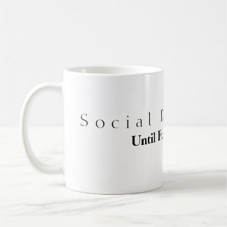 Soziale Distanz bis zur Tasse