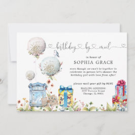 Soziale Distanz zum Geburtstag per Post Einladung