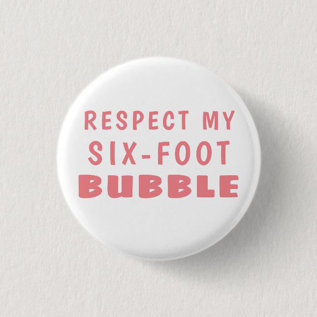 Soziale Distanzierung ACHTUNG MEINES SECHS-FUSSSCH Button (Vorderseite)