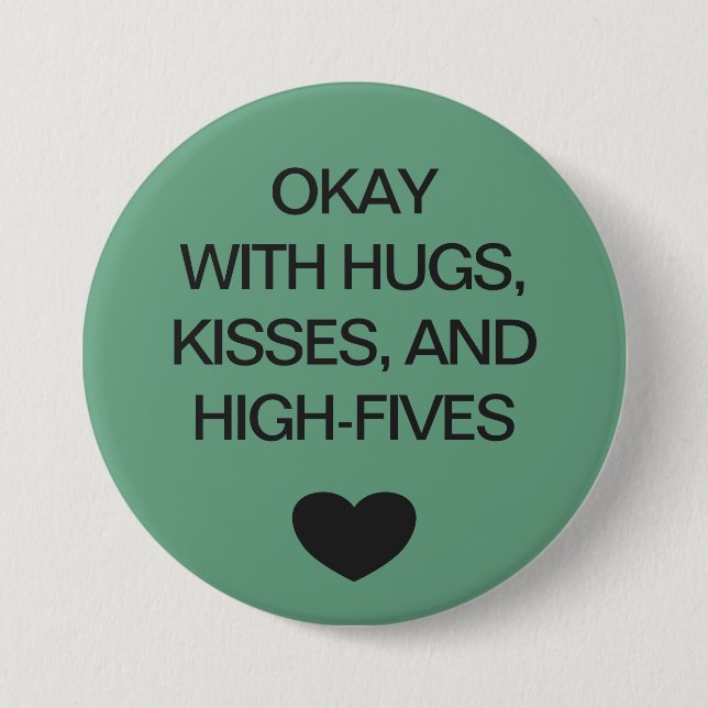 Soziale Distanzierung Farbcode grün Button (Vorderseite)