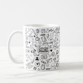 Soziale Doppel-Kunst Kaffeetasse