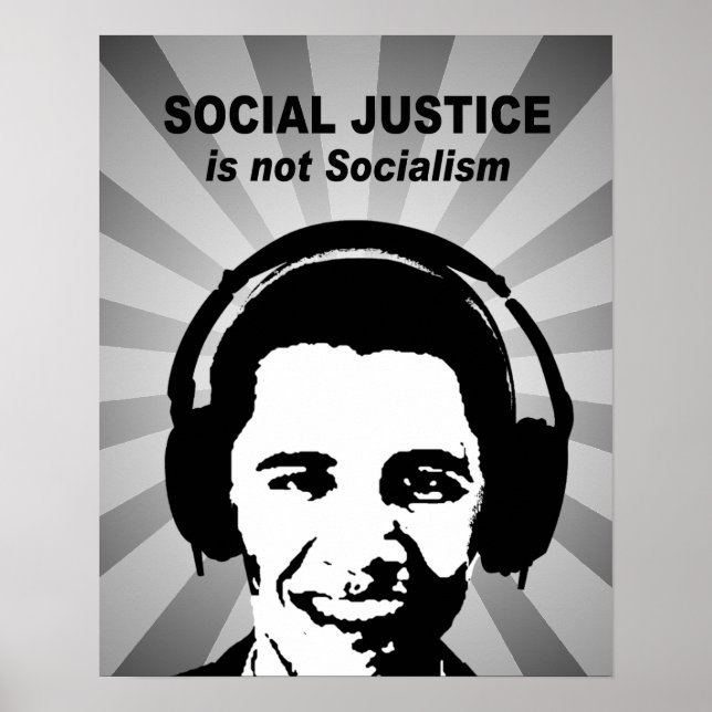 Soziale Gerechtigkeit ist kein Sozialismus Poster (Vorne)