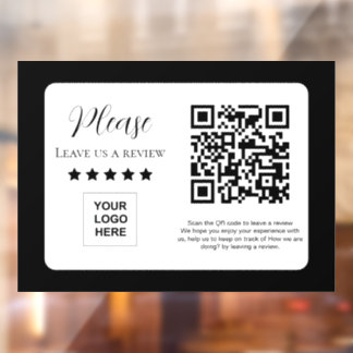 Soziale Medien Bewertungs-QR-Code-Link Fensteraufkleber